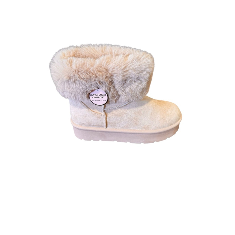 Women's Danskin Natural Fur Lined Winter Boots US 6